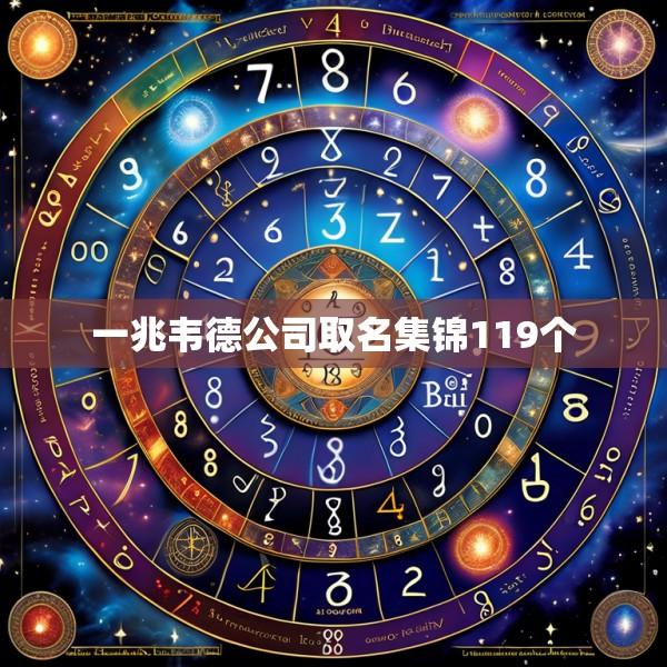 一兆韦德公司取名集锦119个