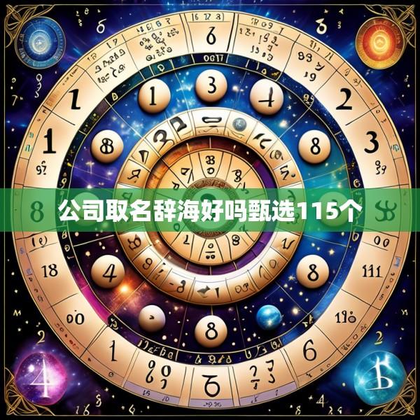 公司取名辞海好吗甄选115个