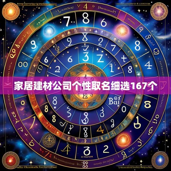 家居建材公司个性取名细选167个