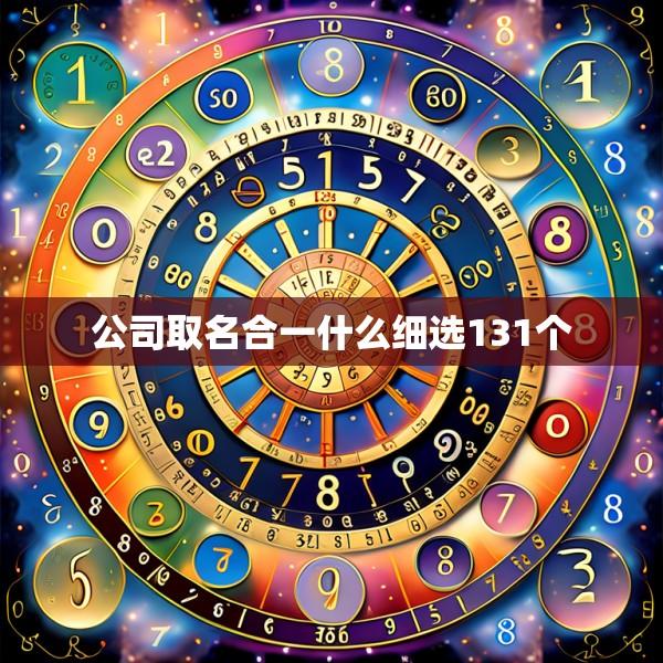 公司取名合一什么细选131个